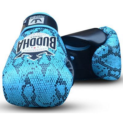 Buddha Snake Boxing Gloves Hellblau-Schwarz